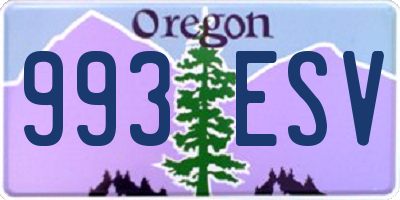 OR license plate 993ESV