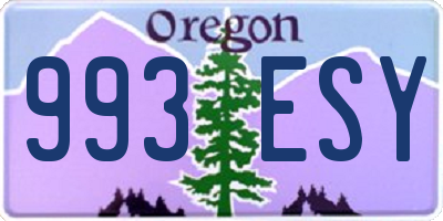 OR license plate 993ESY