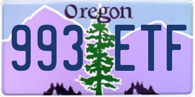 OR license plate 993ETF