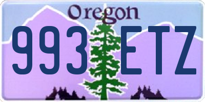 OR license plate 993ETZ