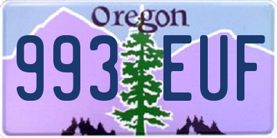 OR license plate 993EUF