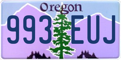 OR license plate 993EUJ