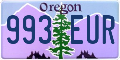 OR license plate 993EUR