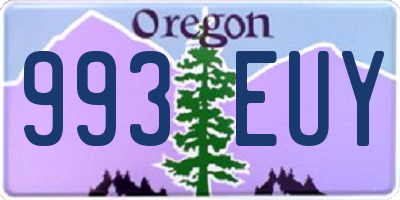 OR license plate 993EUY