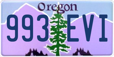 OR license plate 993EVI