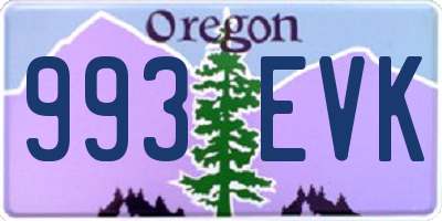 OR license plate 993EVK