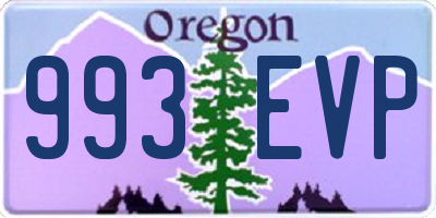 OR license plate 993EVP