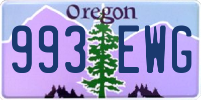 OR license plate 993EWG