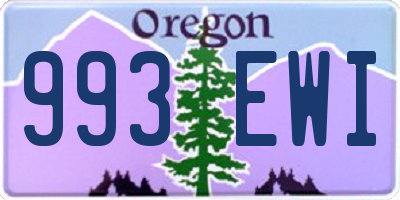 OR license plate 993EWI