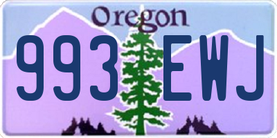 OR license plate 993EWJ