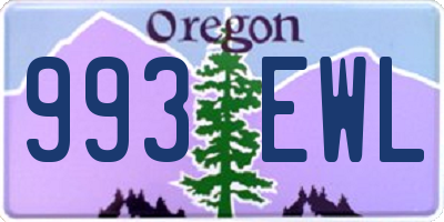 OR license plate 993EWL