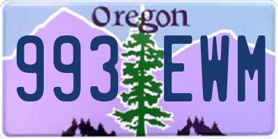 OR license plate 993EWM