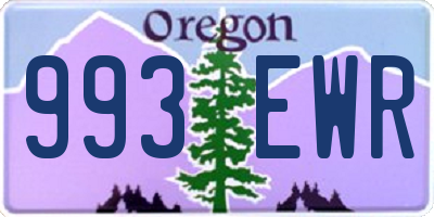 OR license plate 993EWR