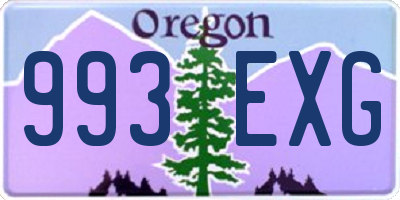 OR license plate 993EXG