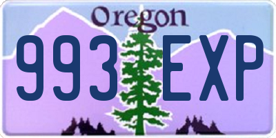 OR license plate 993EXP