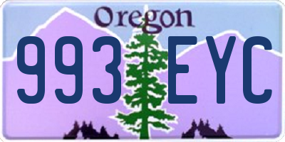 OR license plate 993EYC