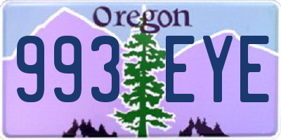 OR license plate 993EYE