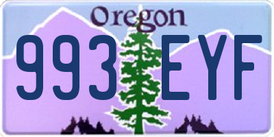 OR license plate 993EYF
