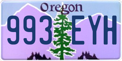 OR license plate 993EYH