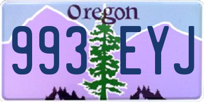 OR license plate 993EYJ