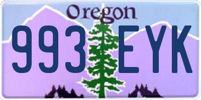 OR license plate 993EYK