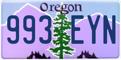 OR license plate 993EYN