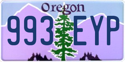 OR license plate 993EYP