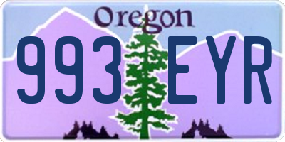 OR license plate 993EYR