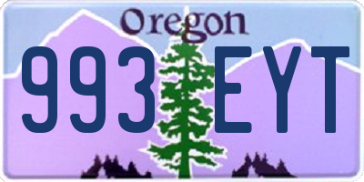 OR license plate 993EYT