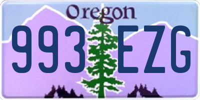 OR license plate 993EZG