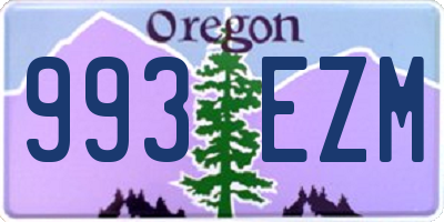 OR license plate 993EZM