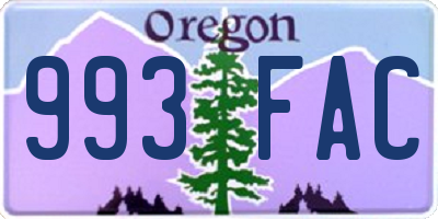 OR license plate 993FAC