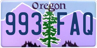 OR license plate 993FAQ
