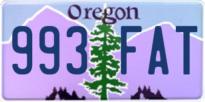 OR license plate 993FAT
