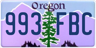 OR license plate 993FBC