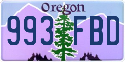 OR license plate 993FBD