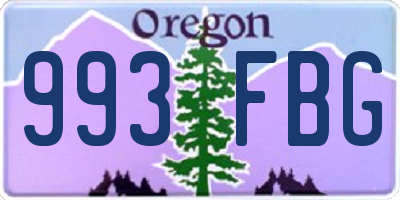 OR license plate 993FBG