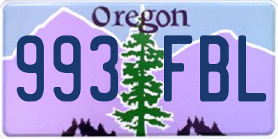 OR license plate 993FBL