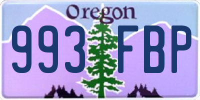 OR license plate 993FBP