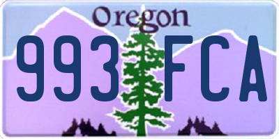OR license plate 993FCA