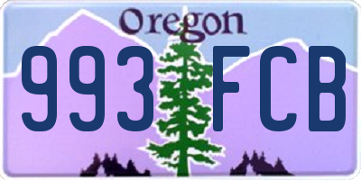 OR license plate 993FCB