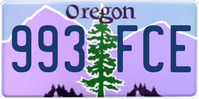 OR license plate 993FCE