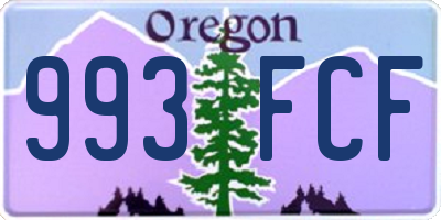 OR license plate 993FCF