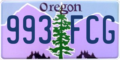 OR license plate 993FCG