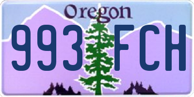 OR license plate 993FCH