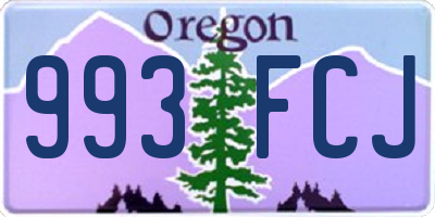 OR license plate 993FCJ