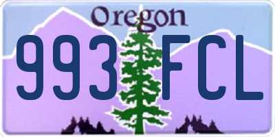OR license plate 993FCL