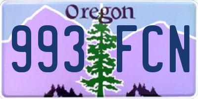 OR license plate 993FCN