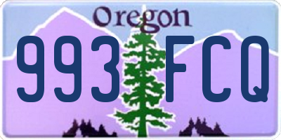 OR license plate 993FCQ