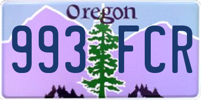 OR license plate 993FCR